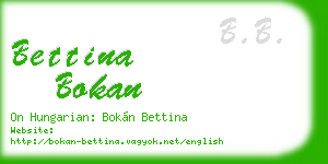 bettina bokan business card